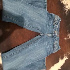 7 For All Mankind Blue Flare & Wide Leg Jeans